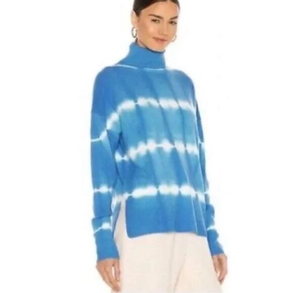Cinq A Sept  Azure Blue Turtle Neck Kenny Wool Blend Sweater NWT Size Medium - Picture 1 of 8